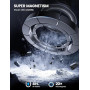 Lamicall Support Téléphone Voiture pour MagSafe, [Panneaux de Verre HD] Bras d’Extension Amélioré, Crochet Métallique, Porte Tél