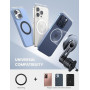 Lamicall Support Téléphone Voiture pour MagSafe, [Panneaux de Verre HD] Bras d’Extension Amélioré, Crochet Métallique, Porte Tél