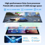 RUSHAR Tablette 11 Pouces Android 16 avec 36Go RAM+512Go ROM (2TB TF), 4G LTE & 5G WiFi, Octa-Core 2.0GHz, 8000mAh, 13MP+8MP, Wi