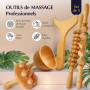 JARIS - Maderotherapie- Kit Professionnel Maderothérapie Corps | Abdomen et Cellulite | Kit Complet avec Instructions QR Écologi