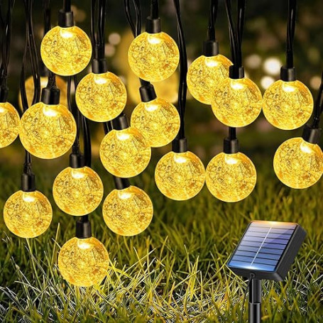 btfarm 10M Guirlande Solaire Exterieur, LED Guirlande Lumineuse Exterieure Solaire IP65 Étanche, 8 Modes Lumiere Solaire Extérie