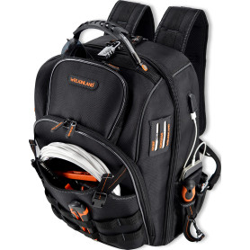 Sac à outils 66 poches, sac à dos robuste pour électriciens, construction, hommes