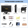CAMECHO Caméra de Recul sans Fil IP68 Imperméable à la Vision de Nuit Caméra Grand Angle avec 7 Pouces HD Moniteur pour Tous Les