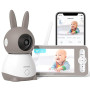ieGeek Top 2K/5" Qualité Babyphone Caméra Bebe,PTZ 360° Baby Phone Vidéo connecté Smartphone, Visiophone avec Alertes Intelligen