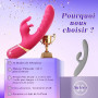 Rabbit Vibromasseurs Feminin, Sextoyse Femme Clitoridienne 12 Modes de Vibration, Tige Épaisse en Silicone Gode Vibro-masseur Se