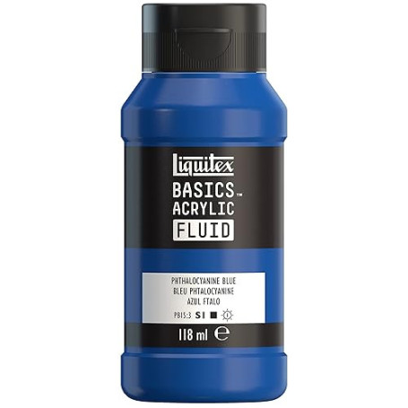 Liquitex 8870398 Basics Fluid - Peinture acrylique à consistance fluide, à séchage rapide, résistante à la lumière, imperméable,