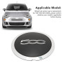 Pack De 4 Enjoliveurs De Roue, Enjoliveurs De Roue avec Bord Chromé pour Fiat 500 51884863 Compatible avec 68078419ac 68078421ac