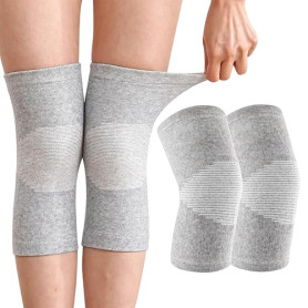 Genouillères en Bambou,2PCS Genouillère de Sport pour Homme Femme,Genouillères Arthrose Genou,Genouillère Élastique Respirant,Ge