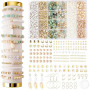 Perles Pour Bracelet Kit Bijoux Creation Adulte Creation Bijoux avec Lettres DIY Bracelet Collier Pendentif Charmes en Cristal,e