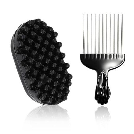 Brosse à cheveux, brosse cheveux bouclés, brosse à cheveux en caoutchouc, eponge cheveux afro, pinceau lavable afro Hair pour le