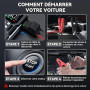 ACEZUK Booster Batterie Voiture 8000A, 150PSI Gonfleur Pneus Voiture, Démarreur avec Compresseur à Air, 12V Jump Starter pour Vé