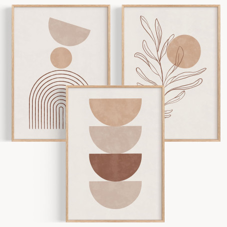 OHBIMBA® Lot de 3 Tableau Decoration Murale Affiche Décoration Chambre Maison Cousine - Poster Mural Tableaux Déco Boho Salon
