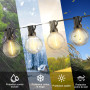 JEYMORKEY Guirlande Lumineuse Guinguette Exterieur 45M - G40 62+2 LED