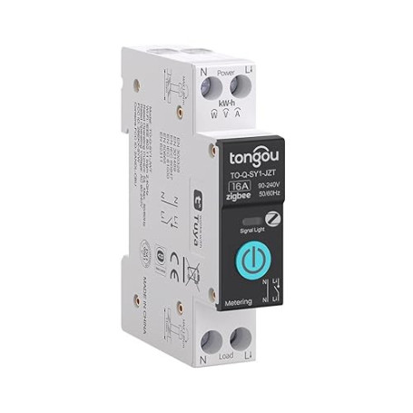 TONGOU Interrupteur Connecté, 16A DIY Commutateur ZigBee Intelligent Compatible avec Alexa, Google Assistant, TUYA/Smart Life AP