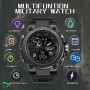 findtime Montre Militaire Tactique de Sport pour Homme Chronomètre à Grand Cadran, Alarme, Double Affichage de l'heure, rétroécl