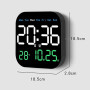 Doxiuyo Horloges Murales Numériques Température Date Semaine Affichage Horloge 12/24H Mural LED Réveil Télécommande D