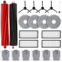 Lot de 21 accessoires pour robot aspirateur Roborock Qrevo Master/Qrevo Slim, 2 brosses principales en caoutchouc, 6 sacs à pous