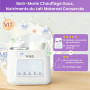 Chauffe Biberon, Chauffe Lait Maternel 10 En 1, Chauffage Rapide Au Bain-Marie Pour Le Lait Maternel Et Les Aliments, Fonction M