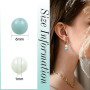 TOAOB 100pcs Perles Pierre Naturelles 6mm Perles d'Amazonite Naturelles Givrées Rondes en Vrac de Pierres Gemme Énergie pour Fab