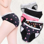 Rovtop Lot de 5 Culotte Menstruelle en Coton pour Fille Culotte Incontinence pour Enfants Adolescente Culotte Périodiques Lavabl