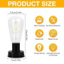 4 Pièces Lampe Solaire de Rechange avec Ampoule, 7cm Lampes Solaires de Rechange pour Lanterne Solaire Remplacement de Couvercle