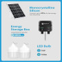 Aigostar- Ampoule solaire exterieur à suspendre 70W, câble de 11M, étanche IP65. Lampe solaire avec télécommande et cordon de tr