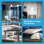 Aigostar- Ampoule solaire exterieur à suspendre 70W, câble de 11M, étanche IP65. Lampe solaire avec télécommande et cordon de tr