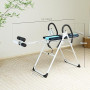 HOMCOM Table d'inversion de Musculation Pliable Ceinture de sécurité réglable Acier Coloris Argent Noir