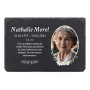 LAUBLUST Plaque funéraire personnalisée avec nom & photo comme ornement de tombe | Plaque en ardoise gravée & plaque сommémorati