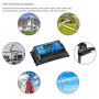 Y&H 30A contrôleur de charge solaire panneau solaire 12V/24V contrôleur de charge intelligent avec 5V contrôle de la minuterie,