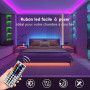 Keepsmile Ruban Led 30m (15mx2), Led Chambre Bluetooth, Bande Led Contrôlé par Télécommande APP, Guirlande Lumineuse Décoration