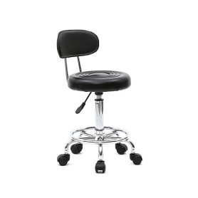 Alightup Tabouret de Bureau avec Dossier, Tabouret à roulettes Rotation à 360°Hauteur Réglable 47-61,5 cm, pour Salon de Massage