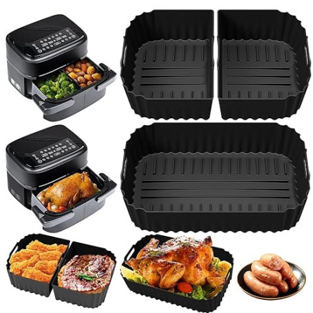 Moule Silicone Air Fryer, Accessoires Air Fryer pour Philips Airfryer 7,1L NA154/00, 3 Moule Silicone Accessoires 1×7,1L / 2×3,5