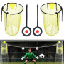 Jonuin Filet de Cible de Football, Lot de 2 Filet de But de Football avec 2 Cible Suspendue, Top Bins Filets Cible But Footballs