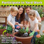 Pandapop 2 in 1 Outils Enfant, Débroussailleuse Enfant avec Lumière, Souffleur Feuille avec Son, Kit Jardinage avec Ceinture Et