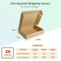 HORLIMER Petite Boîte Carton d'expédition 305x229x76MM Lot de 20, Carton de Livraison Pliable pour Expédition Postale, Courrier,