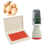 Kit de Marquage d'Œufs avec Tampon Dateur Réglable, Encre Rouge Résistante à la Décoloration (standard)