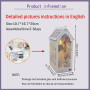 DIY Book Nook Dolls House Kit Puzzle Jouets Miniature Mobilier Romantique Robe de mariée Maison de poupée avec lumières LED, cad