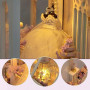 DIY Book Nook Dolls House Kit Puzzle Jouets Miniature Mobilier Romantique Robe de mariée Maison de poupée avec lumières LED, cad