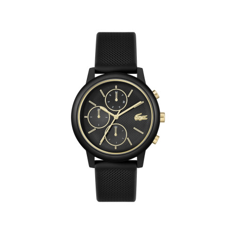 Lacoste Montre Analogique Multifonction à Quartz pour Homme Collection LACOSTE.12.12 Move avec Bracelet en Silicone Bleu Marine,