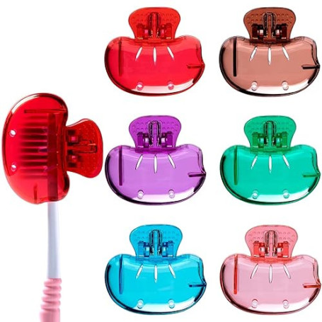 seplouis Capuchons de Protection pour Brosse à Dents Lot de 6, ventilés pour Le Voyage, compatibles avec la Plupart des têtes ma
