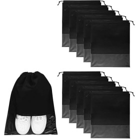 Pumuky 10 Pièce Sac à Chaussures de Voyage,Grands Housses de Chaussures,32 X 44cm Sacs à Chaussures Anti-poussière avec Fenêtre