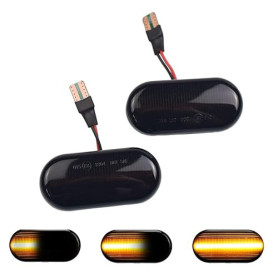 Hacreyatu Indicateur de direction latéral dynamique LED pour N-issan Qashqai J10 Micra C NP300 Navara Pathfinder Terrano III R51