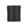 PandaHall Rouleau de cordon en coton tressé ciré pour fabrication de bijoux Noir 91,4 m x 1 mm