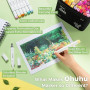 Ohuhu Marqueurs permanent à Double pointes 120 couleurs Surligneurs avec étui de transport pour le dessin Esquisse Coloriage pou
