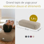 LOTUSCRAFTS Bolster de yoga pour Yin Yoga, rouleau, housse lavable en coton bio, coussin avec rembourrage en kapok, rouleau pila