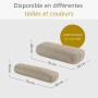LOTUSCRAFTS Bolster de yoga pour Yin Yoga, rouleau, housse lavable en coton bio, coussin avec rembourrage en kapok, rouleau pila
