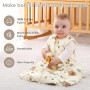 Yukkidds Gigoteuse Bébé Hiver 1.5 TOG en Coton Doux, Turbulette Chaude avec Fermeture Éclair, Lot de 2, pour Nouveau-né Garçons