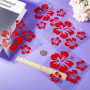 GORGECRAFT 4 feuille D'Autocollants Hawaïens en Forme de Fleur D'Hibiscus pour Voiture Autocollants Réfléchissants Rouges Vinyle