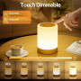 Lampe de Chevet Tactile Intensité Variable, 5 Modes & 256 Couleurs RVB Changement Veilleuse Bébé Enfants Adulte, Lampe d'allaite